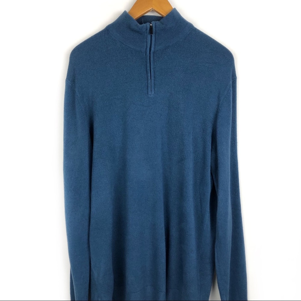 Via Europa Men’s Blue Pullover Sweater Large